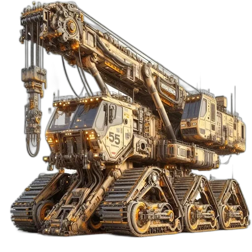 robot, weapon, car, concept art, 3d render, fantasy art, intricately, designed transparent PNG cut-out