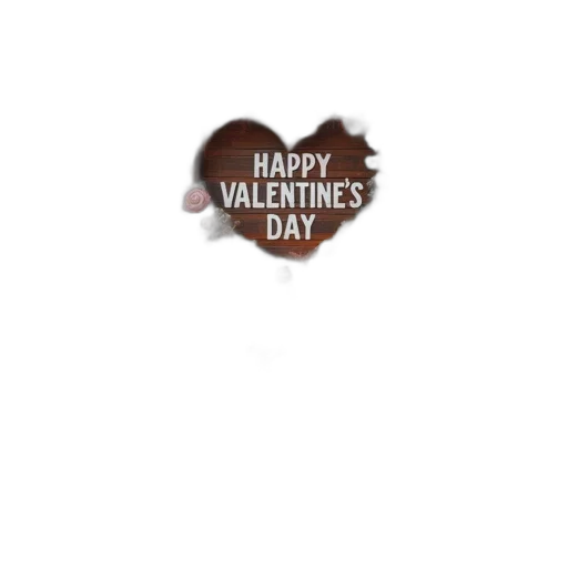 3d render, earth tones, dark, picturesque, valentines, day, scene, floral-heart transparent PNG cut-out
