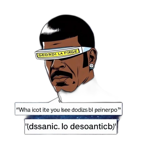 mask, cyberpunk, pixel art, vaporwave, comic book art, artistic, rendition, geordi transparent PNG cut-out
