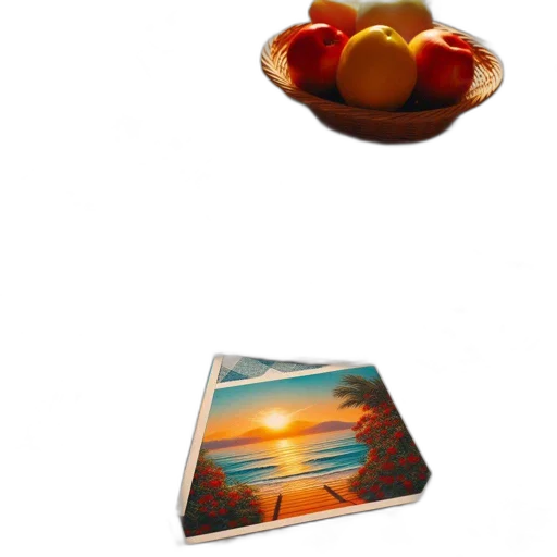 food, jewelry, furniture, photorealistic, 3d render, concept art, oil painting, sunset transparent PNG cut-out