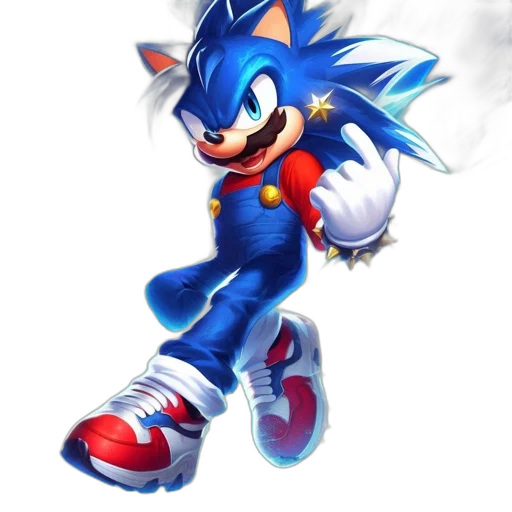 animal, concept art, 3d render, pixel art, photorealistic, blue, amalgamation, sonic transparent PNG cut-out