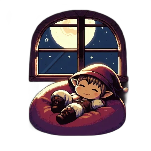 staff, hat, pixel art, fantasy art, anime, concept art, night, snow transparent PNG cut-out