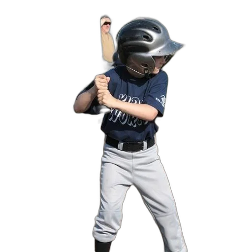 weapon, staff, young, baseball, player, blue, uniform, ready transparent PNG cut-out