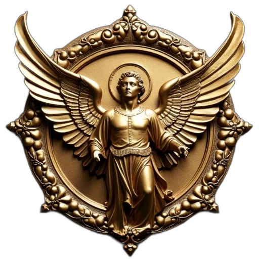jewelry, staff, crown, sword, golden, michael, archangel, medals transparent PNG cut-out