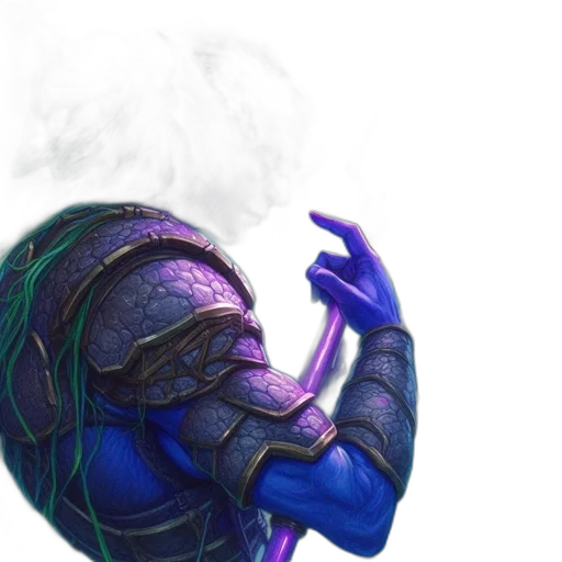 mask, dragon, staff, face, concept art, fantasy art, vaporwave, 3d render transparent PNG cut-out