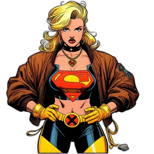 comic book art, concept art, cartoon, illustrated, figure, portrays, confident, woman transparent PNG cut-out