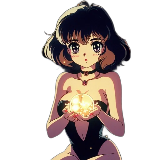 flower, dress, anime, concept art, pixel art, cartoon, fire, neon lights transparent PNG cut-out