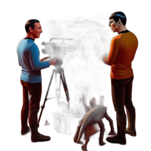 staff, robot, creature, concept art, photorealistic, 3d render, comic book art, outer space transparent PNG cut-out