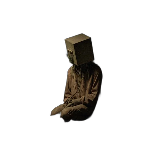 robot, mask, furniture, jacket, 3d render, pixel art, vaporwave, concept art transparent PNG cut-out