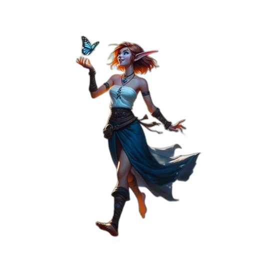 staff, dress, concept art, fantasy art, pixel art, comic book art, underwater, blue transparent PNG cut-out