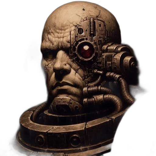 mask, face, robot, creature, concept art, photorealistic, fantasy art, 3d render transparent PNG cut-out