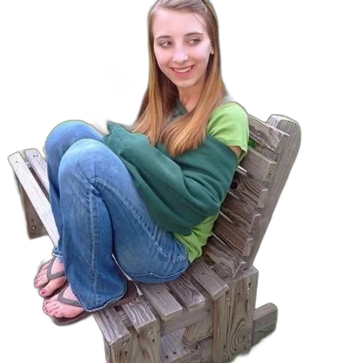 furniture, hair, shoes, face, photorealistic, 3d render, woman, green transparent PNG cut-out