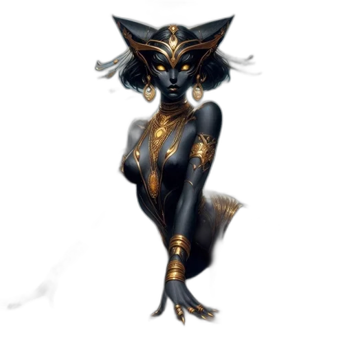 jewelry, creature, mask, fantasy art, concept art, pixel art, comic book art, golden transparent PNG cut-out