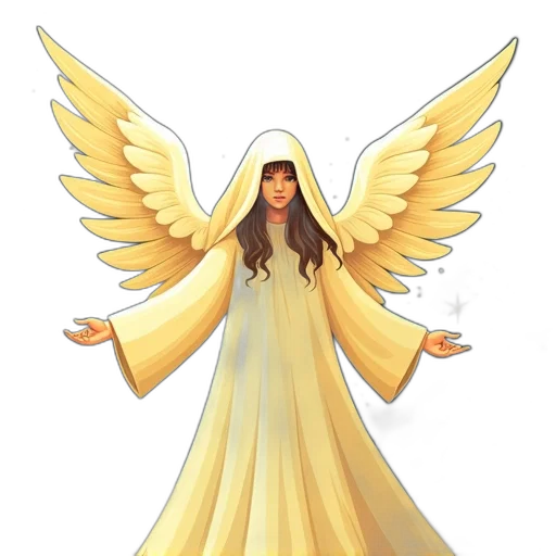 concept art, fantasy art, pixel art, 3d render, golden, stylized, illustration, angel transparent PNG cut-out