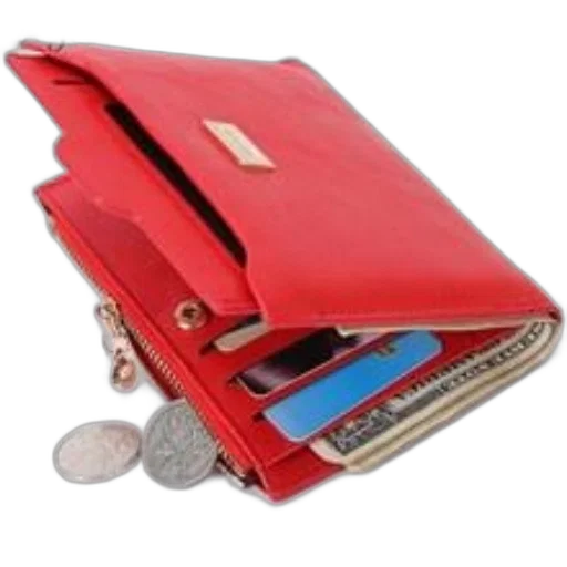 red, bogesi, wallet, open transparent PNG cut-out