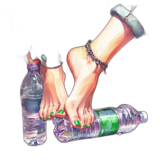 bottle, jewelry, weapon, vaporwave, watercolor, photorealistic, concept art, individual transparent PNG cut-out