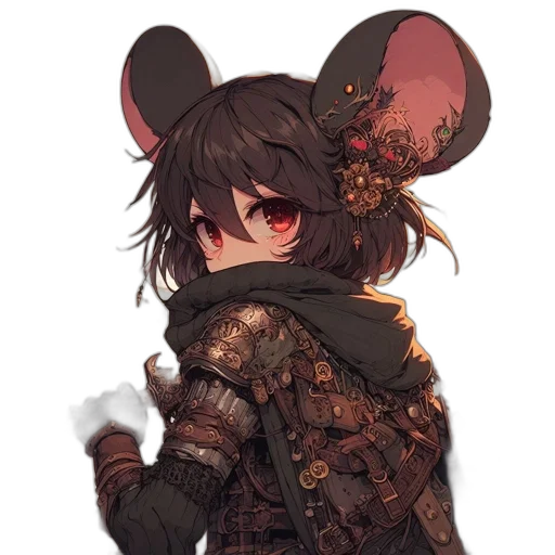 jacket, weapon, mask, staff, fantasy art, concept art, pixel art, anime transparent PNG cut-out