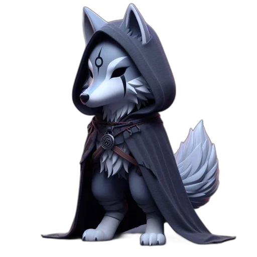 staff, animal, creature, concept art, fantasy art, 3d render, pixel art, monochrome transparent PNG cut-out