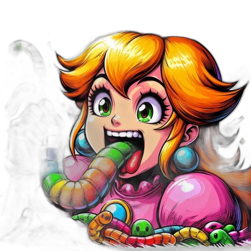 concept art, pixel art, fantasy art, 3d render, colorful, young, female, character transparent PNG cut-out