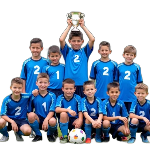 group, young, soccer, players, posing, team, photo, grassy transparent PNG cut-out