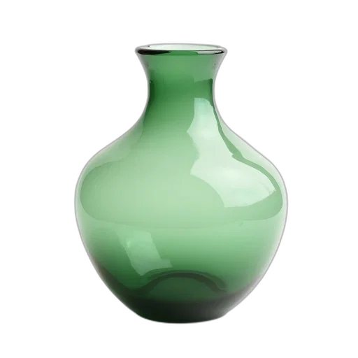 bottle, 3d render, photorealistic, green, monochrome, glass, vase, smooth transparent PNG cut-out