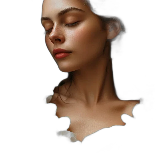 face, mask, jewelry, crown, photorealistic, oil painting, concept art, 3d render transparent PNG cut-out