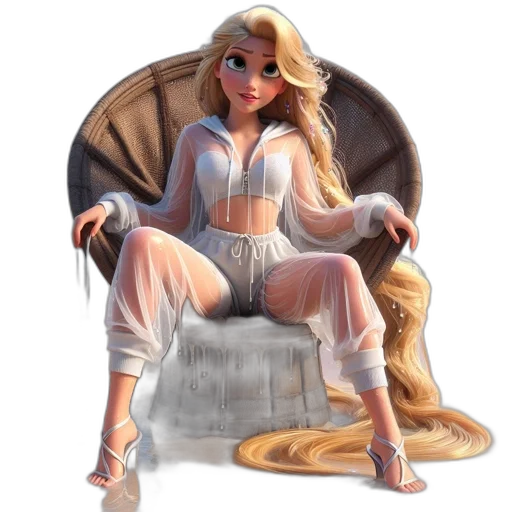 dress, furniture, fantasy art, concept art, 3d render, cartoon, animated, lady transparent PNG cut-out