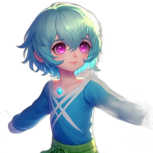 staff, creature, weapon, pixel art, anime, fantasy art, concept art, pastel transparent PNG cut-out