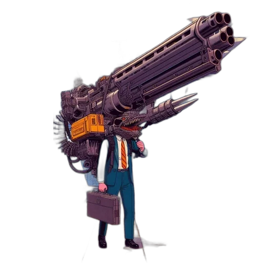 weapon, staff, robot, sword, concept art, pixel art, cyberpunk, fantasy art transparent PNG cut-out