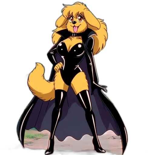 dress, staff, animal, concept art, cartoon, pixel art, comic book art, monochrome transparent PNG cut-out