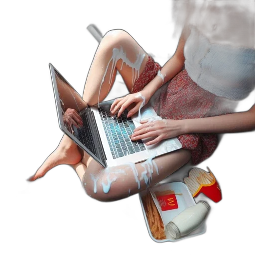 robot, creature, food, weapon, 3d render, concept art, vaporwave, cyberpunk transparent PNG cut-out