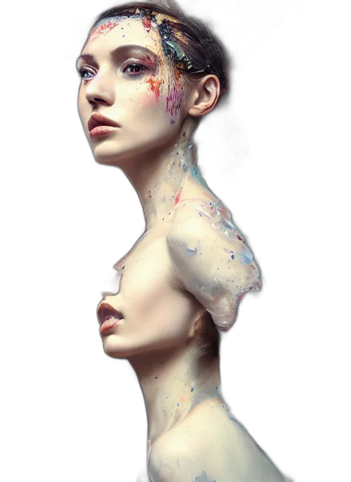 face, mask, jewelry, dress transparent PNG cut-out