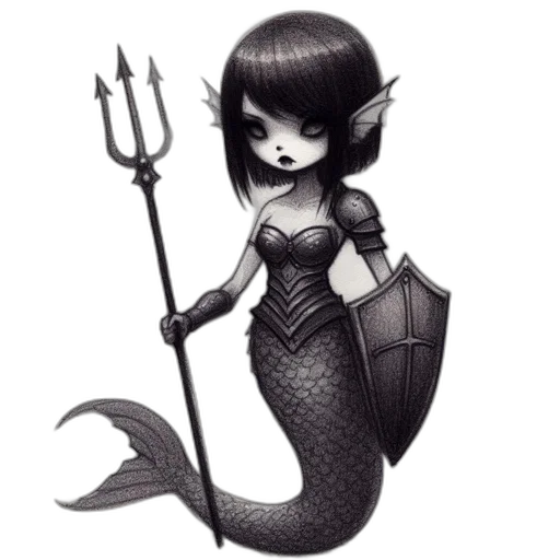 staff, creature, fantasy art, concept art, pixel art, cartoon, underwater, monochrome transparent PNG cut-out