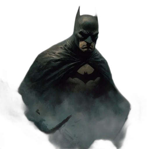 mask, face, concept art, comic book art, photorealistic, fantasy art, fog, batman transparent PNG cut-out