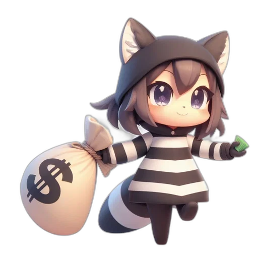 animal, creature, hat, weapon, concept art, 3d render, fantasy art, anime transparent PNG cut-out