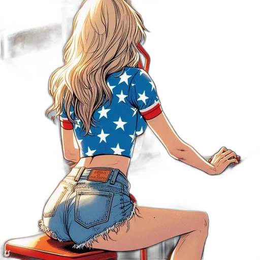 dress, cartoon, comic book art, concept art, watercolor, inside, arcade, woman transparent PNG cut-out