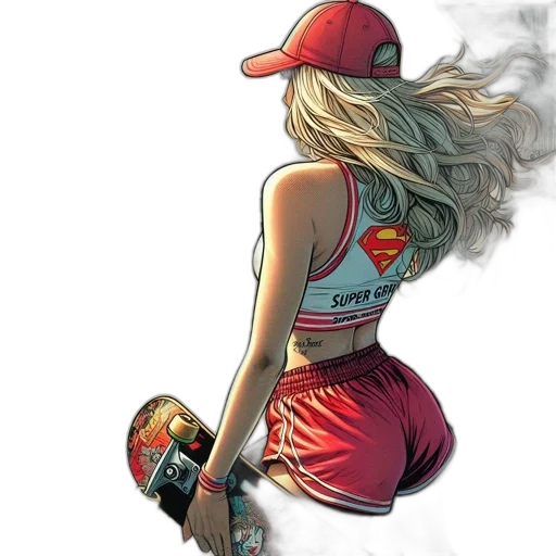 dress, hat, concept art, comic book art, fantasy art, cartoon, fire, red transparent PNG cut-out