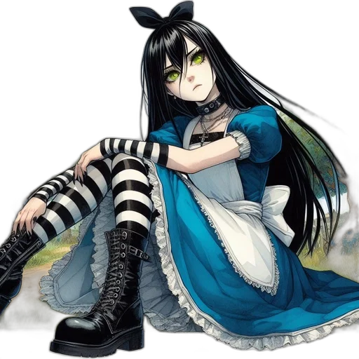dress, animal, concept art, anime, fantasy art, pixel art, monochrome, dark transparent PNG cut-out