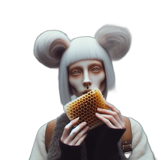 food, mask, creature, hat, concept art, pixel art, anime, fantasy art transparent PNG cut-out