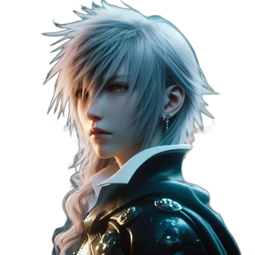 face, dragon, jacket, fantasy art, concept art, photorealistic, 3d render, blue transparent PNG cut-out