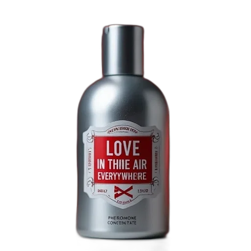 bottle, silver, cylindrical, label, featuring, red, white, design transparent PNG cut-out