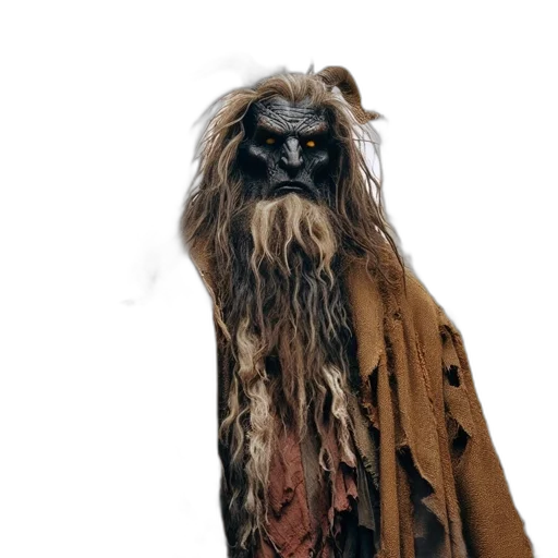 mask, creature, animal, staff, concept art, 3d render, photorealistic, fantasy art transparent PNG cut-out