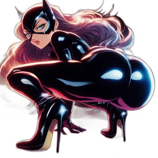 comic book art, concept art, cartoon, animated, female, figure, likely, superhero transparent PNG cut-out