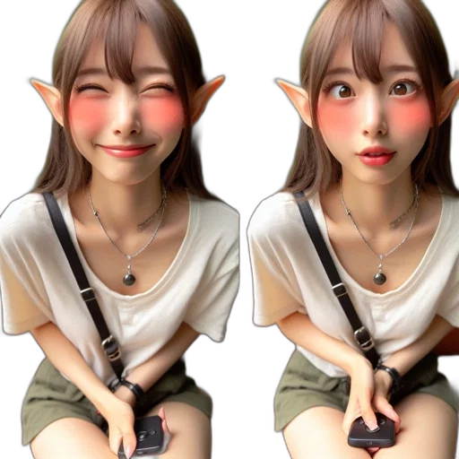 face, 3d render, photorealistic, fantasy art, concept art, young, woman, elf-like transparent PNG cut-out