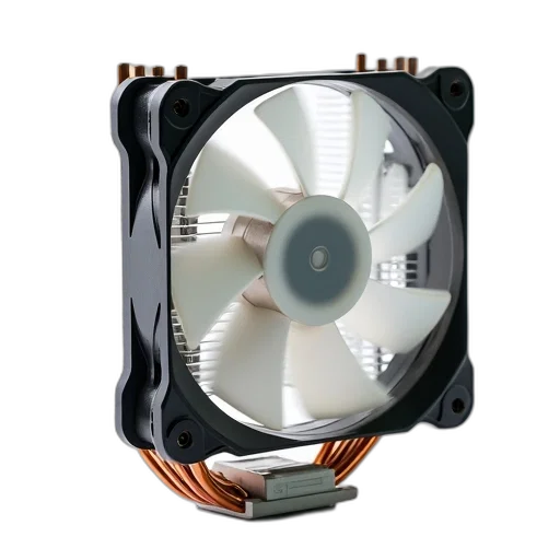 robot, 3d render, close-up, image, computer, cooling, fan, transparent transparent PNG cut-out