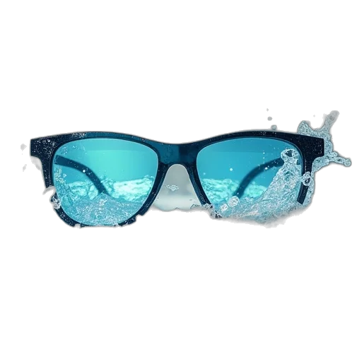 3d render, blue, air, optix, aqua, multifocal transparent PNG cut-out
