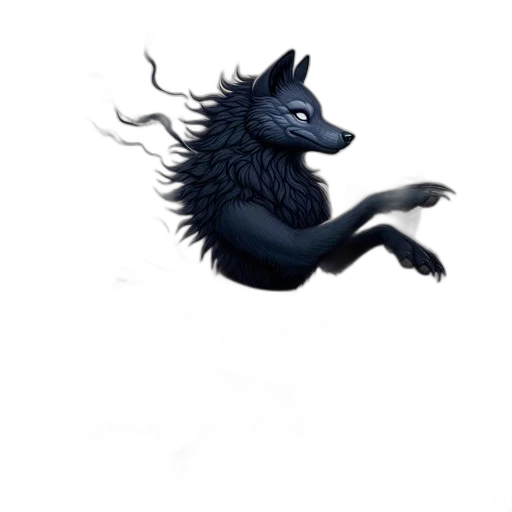 dragon, creature, animal, hair, concept art, fantasy art, pixel art, 3d render transparent PNG cut-out