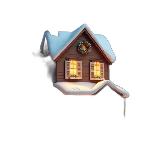 furniture, building, 3d render, concept art, pixel art, photorealistic, snow, order transparent PNG cut-out