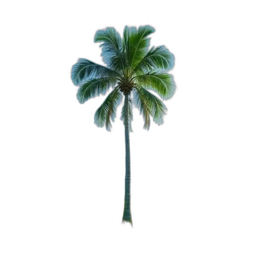 tree, umbrella, hat, staff, photorealistic, 3d render, concept art, vaporwave transparent PNG cut-out