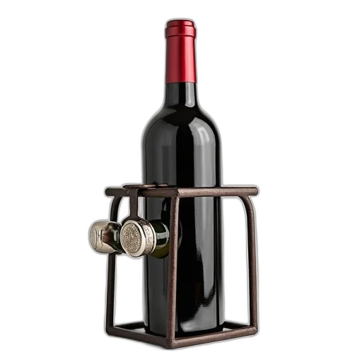 bottle, furniture, 3d render, iron, wine, holder, holds, opener transparent PNG cut-out